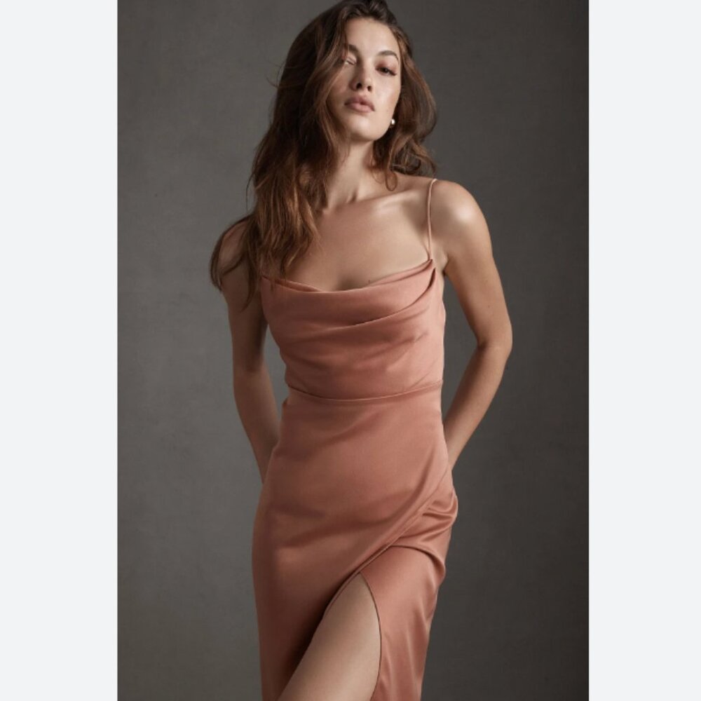 BHLDN | Remy Satin Charmeuse Dress | Size 4 | Sedona